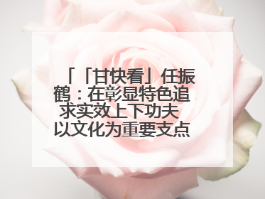 「甘快看」任振鹤：在彰显特色追求实效上下功夫 以文化为重要支点为高质量发展增添动能