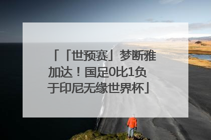 「世预赛」梦断雅加达！国足0比1负于印尼无缘世界杯