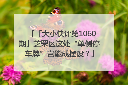 「大小快评第1060期」芝罘区这处“单侧停车牌”岂能成摆设？
