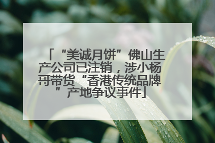 “美诚月饼”佛山生产公司已注销，涉小杨哥带货“香港传统品牌”产地争议事件