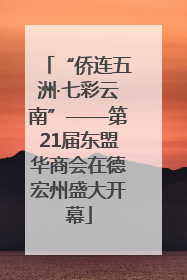 “侨连五洲·七彩云南”——第21届东盟华商会在德宏州盛大开幕