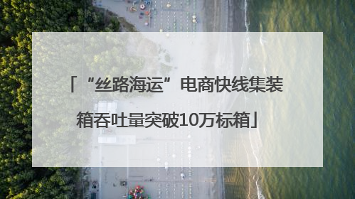 “丝路海运”电商快线集装箱吞吐量突破10万标箱