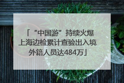“中国游”持续火爆 上海边检累计查验出入境外籍人员达484万