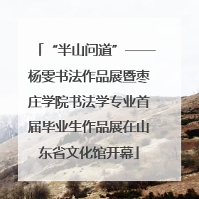 “半山问道”——杨雯书法作品展暨枣庄学院书法学专业首届毕业生作品展在山东省文化馆开幕