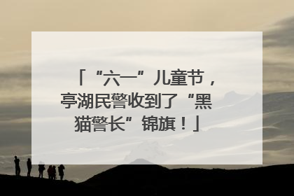 “六一”儿童节，亭湖民警收到了“黑猫警长”锦旗！
