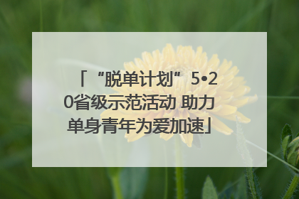 “脱单计划”5•20省级示范活动 助力单身青年为爱加速