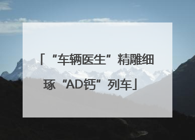“车辆医生”精雕细琢“AD钙”列车