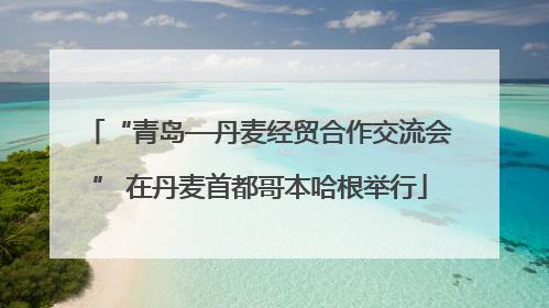 “青岛—丹麦经贸合作交流会” 在丹麦首都哥本哈根举行