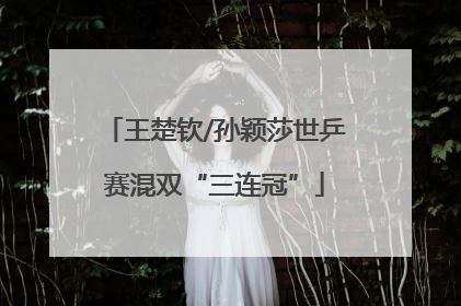 王楚钦/孙颖莎世乒赛混双“三连冠”