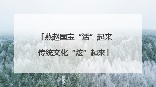 燕赵国宝“活”起来 传统文化“炫”起来