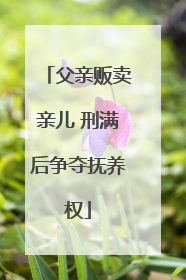 父亲贩卖亲儿 刑满后争夺抚养权