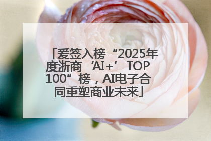 爱签入榜“2025年度浙商‘AI+’TOP100”榜，AI电子合同重塑商业未来