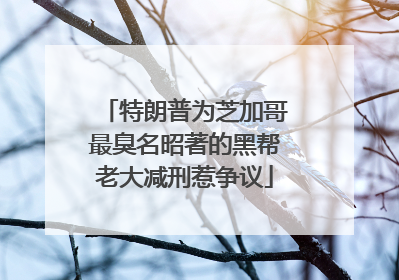 特朗普为芝加哥最臭名昭著的黑帮老大减刑惹争议