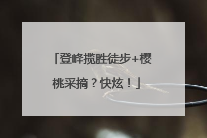 登峰揽胜徒步+樱桃采摘？快炫！