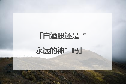 白酒股还是“永远的神”吗