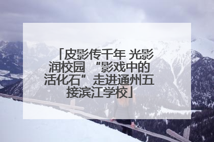 皮影传千年 光影润校园 “影戏中的活化石”走进通州五接滨江学校
