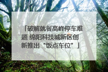 破解就餐高峰停车难题 绵阳科技城新区创新推出“饭点车位”