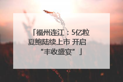 福州连江：5亿粒夏鲍陆续上市 开启“丰收盛宴”