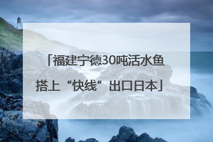 福建宁德30吨活水鱼搭上“快线”出口日本