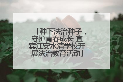 种下法治种子，守护青春成长 宜宾江安水清学校开展法治教育活动