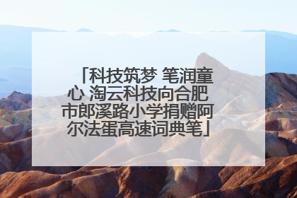 科技筑梦 笔润童心 淘云科技向合肥市郎溪路小学捐赠阿尔法蛋高速词典笔