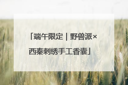 端午限定｜野兽派×西秦刺绣手工香囊