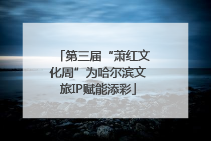 第三届“萧红文化周”为哈尔滨文旅IP赋能添彩