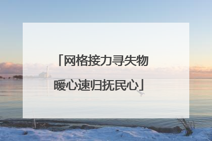 网格接力寻失物 暖心速归抚民心