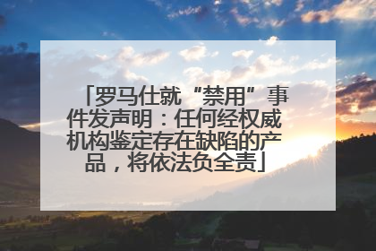 罗马仕就“禁用”事件发声明：任何经权威机构鉴定存在缺陷的产品，将依法负全责