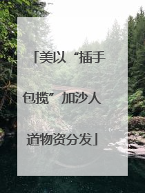 美以“插手包揽”加沙人道物资分发