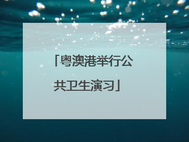 粤澳港举行公共卫生演习