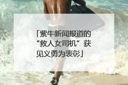 紫牛新闻报道的“救人女司机”获见义勇为表彰