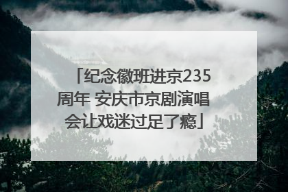 纪念徽班进京235周年 安庆市京剧演唱会让戏迷过足了瘾