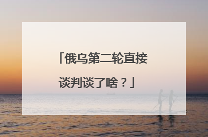 俄乌第二轮直接谈判谈了啥？