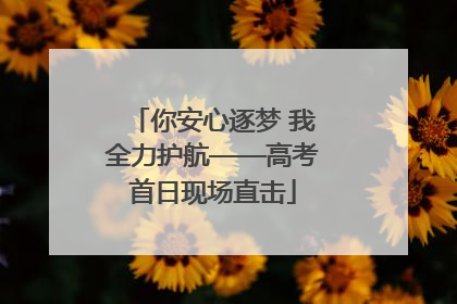 你安心逐梦 我全力护航——高考首日现场直击