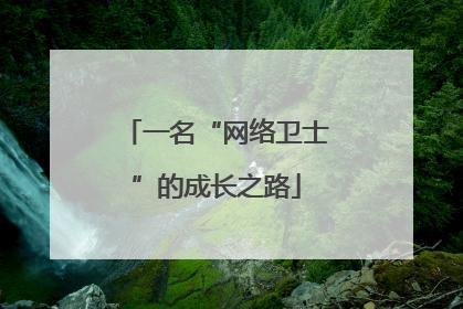 一名“网络卫士”的成长之路