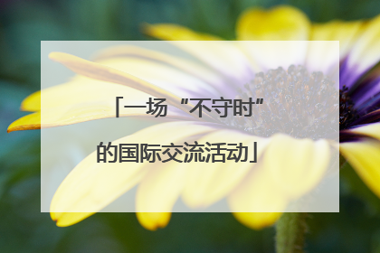 一场“不守时”的国际交流活动
