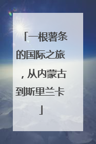 一根薯条的国际之旅，从内蒙古到斯里兰卡