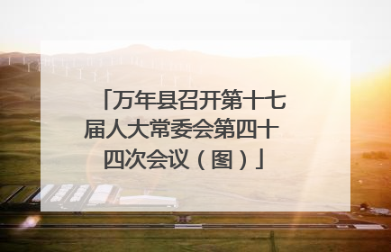 万年县召开第十七届人大常委会第四十四次会议（图）