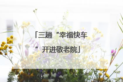 三趟“幸福快车”开进敬老院