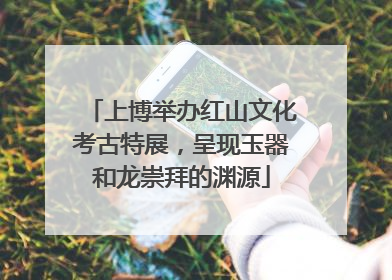 上博举办红山文化考古特展，呈现玉器和龙崇拜的渊源