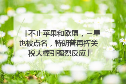 不止苹果和欧盟，三星也被点名，特朗普再挥关税大棒引强烈反应
