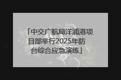 中交广航局洋浦港项目部举行2025年防台综合应急演练