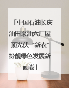 中国石油长庆油田采油六厂屋顶光伏“新衣”扮靓绿色发展新画卷