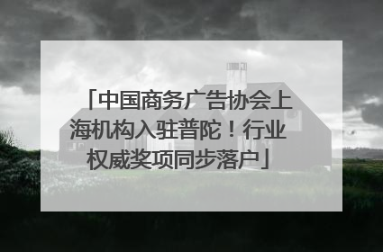 中国商务广告协会上海机构入驻普陀！行业权威奖项同步落户