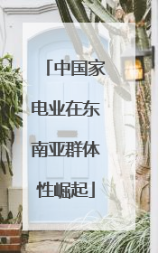 中国家电业在东南亚群体性崛起