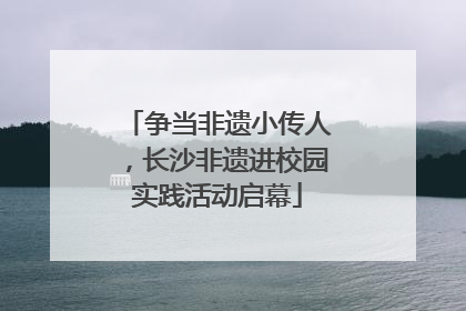 争当非遗小传人，长沙非遗进校园实践活动启幕