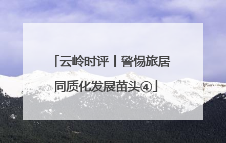云岭时评丨警惕旅居同质化发展苗头④