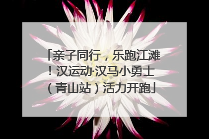 亲子同行，乐跑江滩！汉运动·汉马小勇士（青山站）活力开跑