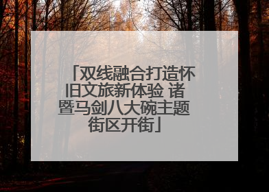 双线融合打造怀旧文旅新体验 诸暨马剑八大碗主题街区开街